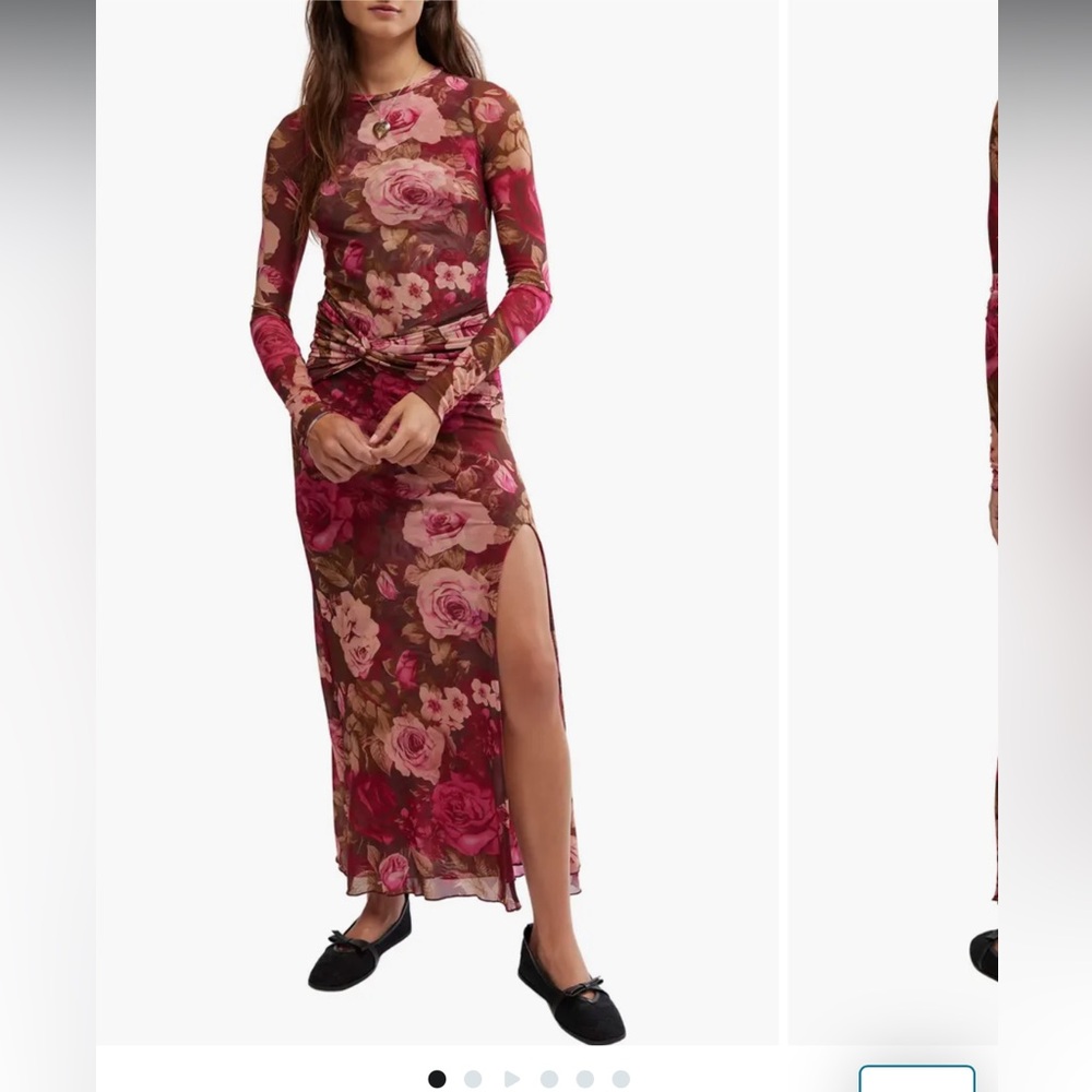 Free People Gianni Long Sleeve Stretch Mesh Body-Con Dress